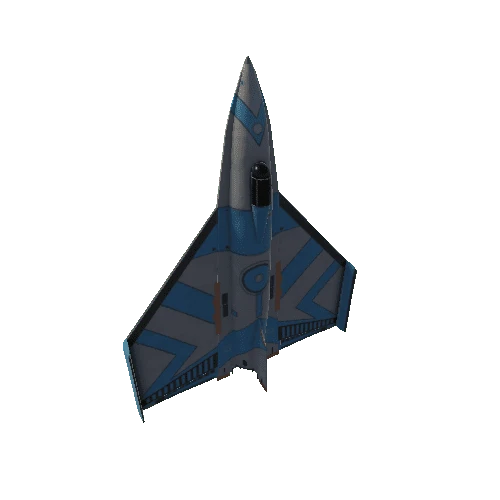 A9 Rocket Winged Painted Blue